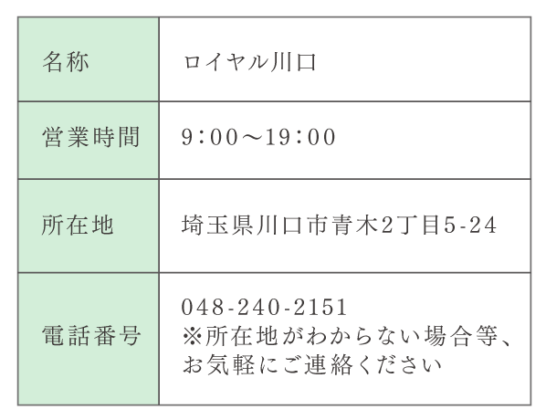 アクセス情報 ロイヤル川口 介護付き老人ホーム